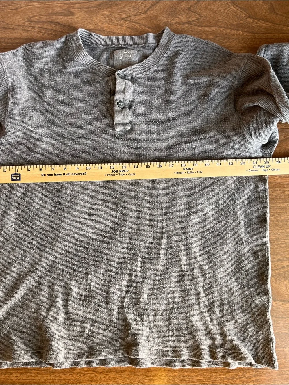 VTG Y2K J Crew Heavyweight Waffle Knit Thermal Henley Shirt XXL Rugged Gorpcore